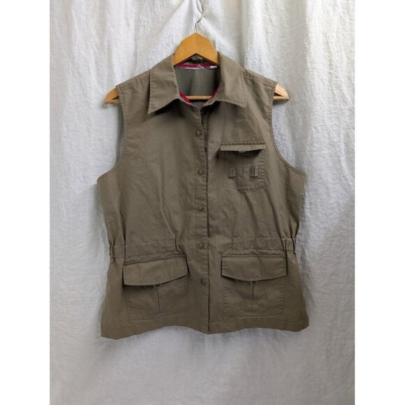 Lizgolf Jackets & Blazers - LIZGOLF women's size Medium kahki vest, snap closure, safari vest L8